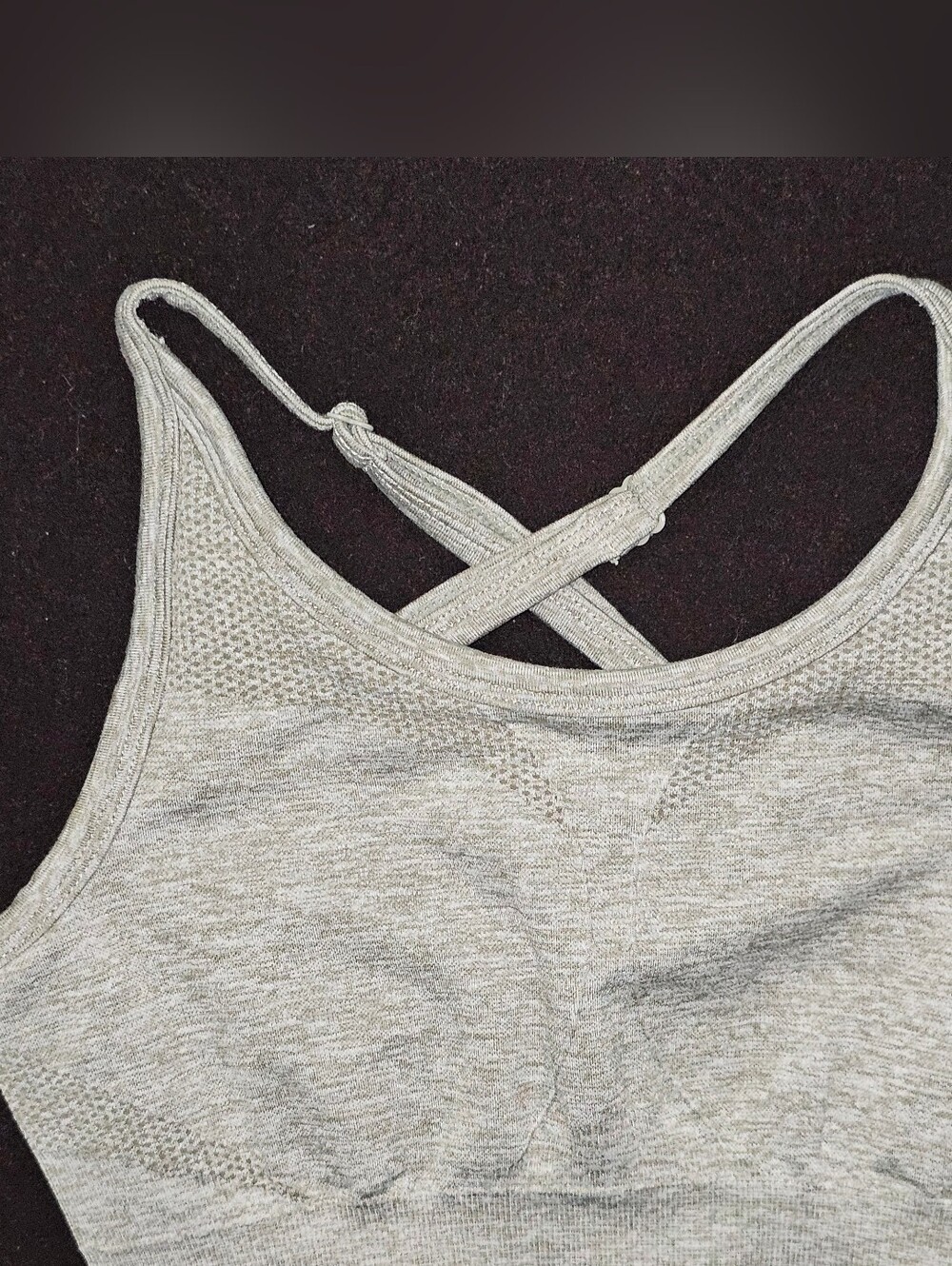 Like New AYBL Cross-back Grey Marl Seamless Sports Bra XS